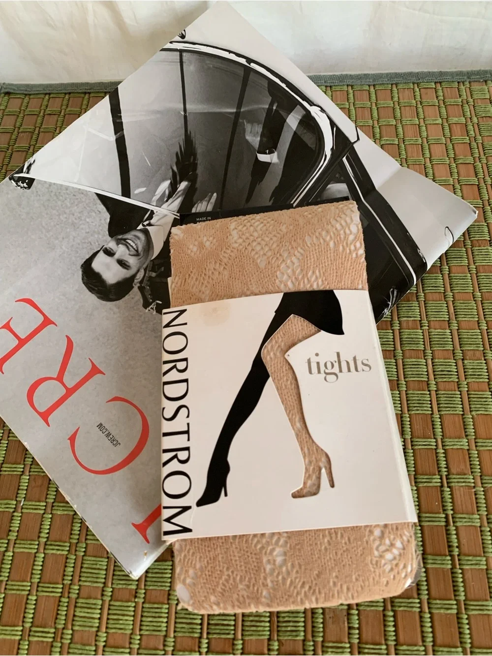 NWT Nordstrom Beige Lace-Pattern Women's Tights